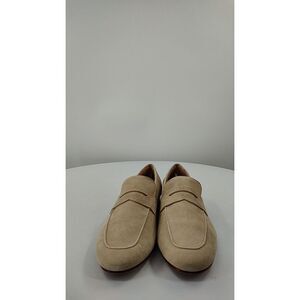 Quince Womens Italian Suede Penny Loafer Cream Shoes 9